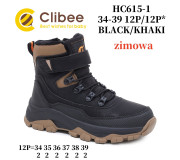 Черевики зимові Clibee HC615-1 black-khaki 32-37