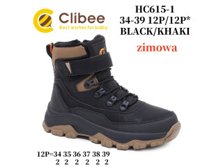 Черевики зимові Clibee HC615-1 black-khaki 32-37