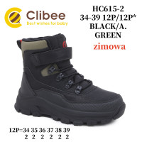 Черевики зимові Clibee HC615-2 black-a.green 32-37