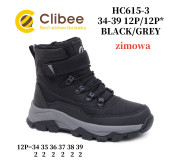 Черевики зимові Clibee HC615-3 black-grey 32-37