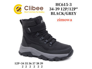 Черевики зимові Clibee HC615-3 black-grey 32-37