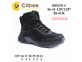Черевики зимові Clibee HD570-1 black 36-41