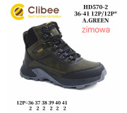 Черевики зимові Clibee HD570-2 a.green 36-41