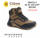 Черевики зимові Clibee HD570-3 khaki 36-41
