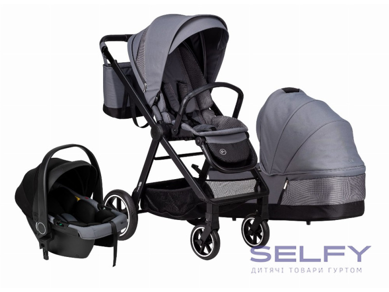Коляска для дитини універсальна 3 в 1 FreeON Opty, grey, Фото 11