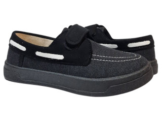 Топсайдер 30-35 чорно-сіра, чорна підошва