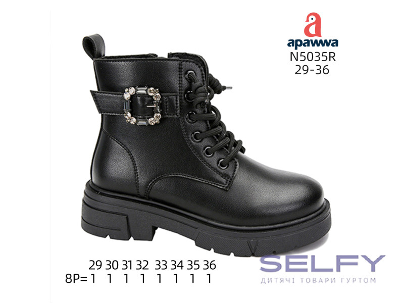 Черевики дитячі Apawwa N5035R black 29-36, Фото 1