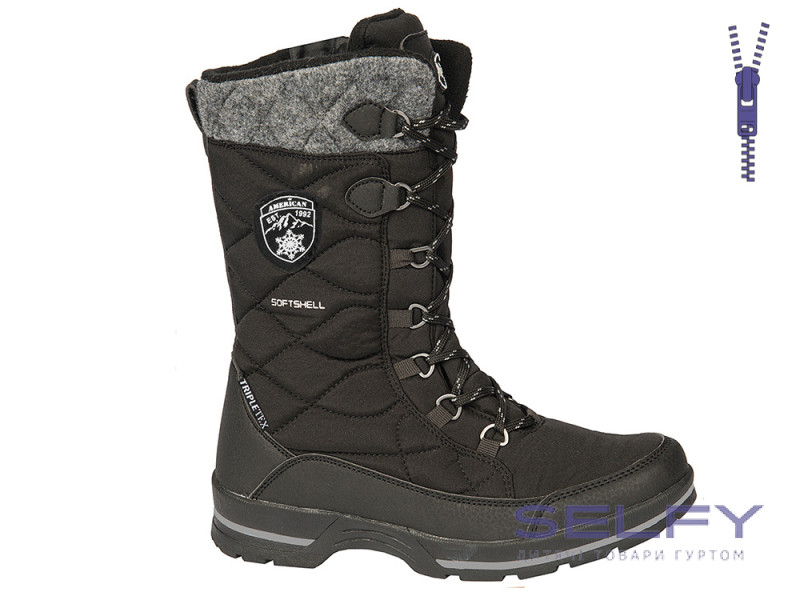 Термочеревики SOFTSHELL American Club SN 14/23 чорний 32-36 по-розмірно, Фото 1