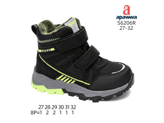 Ботинки детские Apawwa S6206R black-green 27-32