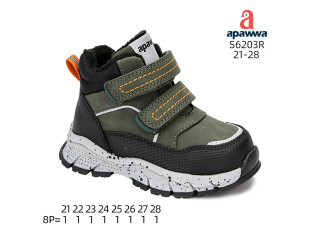 Черевики дитячі Apawwa S6203R black-khaki 21-28