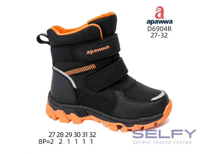 Черевики дитячі Apawwa D6904R black-orange 27-32, Фото 1