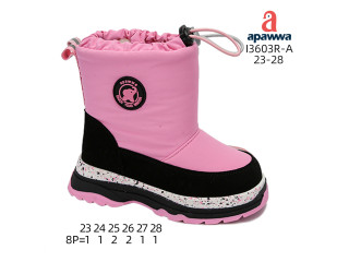 Дутики детские Apawwa I3603R-A black-fuchsia 23-28