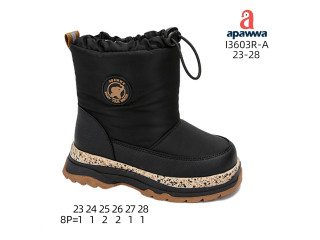 Дутики дитячі Apawwa I3603R-A black 23-28