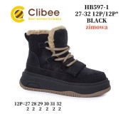 Черевики зимові Clibee HB597-1 black 27-32