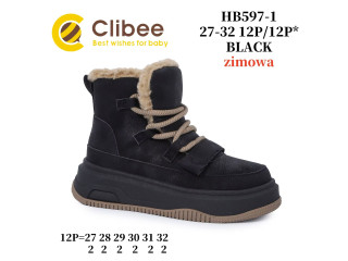 Черевики зимові Clibee HB597-1 black 27-32