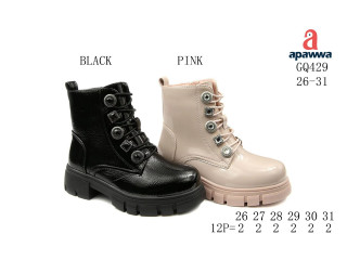 Черевики дитячі Apawwa GQ429 black 26-31 УЦІНКА