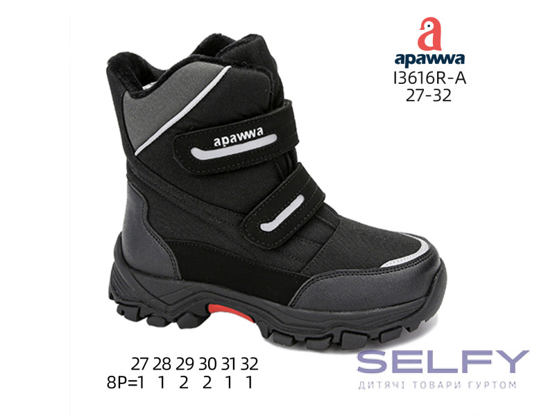 Черевики дитячі Apawwa I3616R-A black 27-32, Фото 1