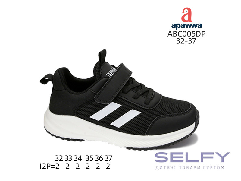 Кросівки дитячі Apawwa ABC005DP black 32-37, Фото 1