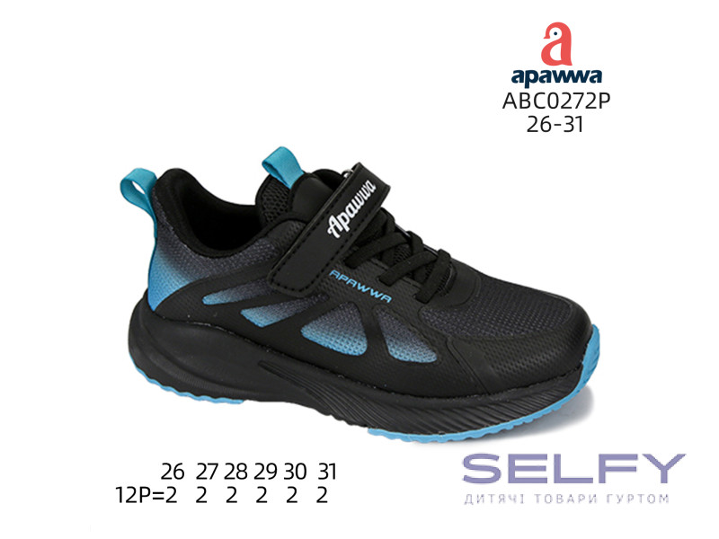 Кроссовки детские Apawwa ABC0272P black-navy 26-31, Фото 1
