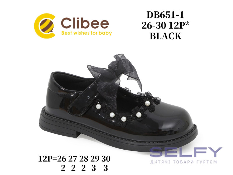 Туфлі Clibee DB651-1 black 26-30, Фото 1