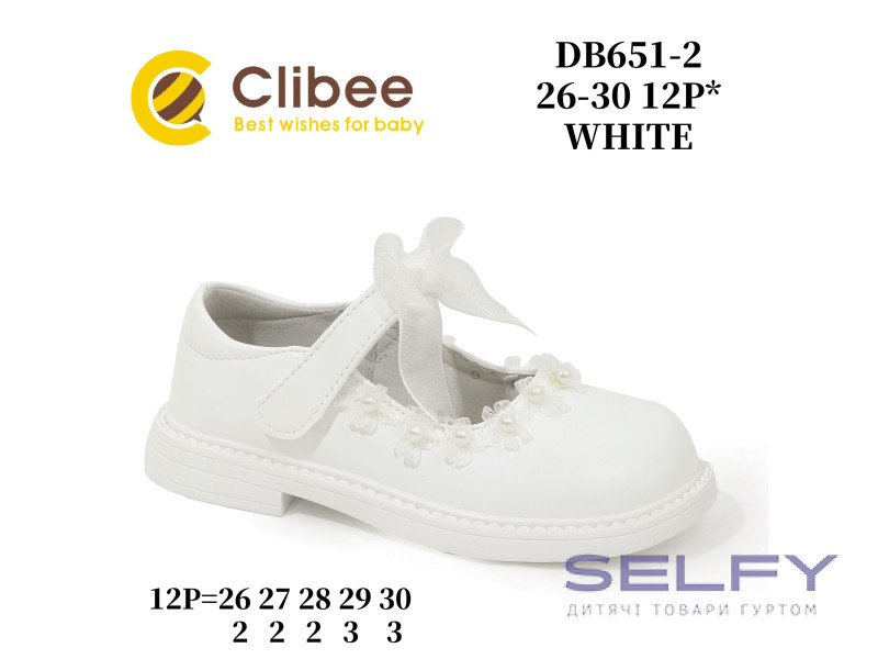 Туфлі Clibee DB651-2 white 26-30, Фото 1