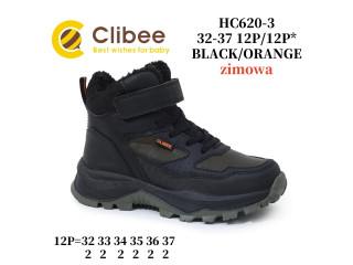 Черевики зимові Clibee HC620-3 black-orange 32-37