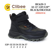 Черевики зимові Clibee HC620-3 black-orange 32-37