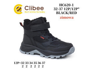 Черевики зимові Clibee HC620-1 black-red 32-37