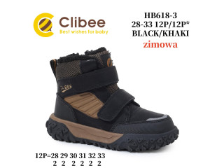Черевики зимові Clibee HB618-3 black-khaki 28-33