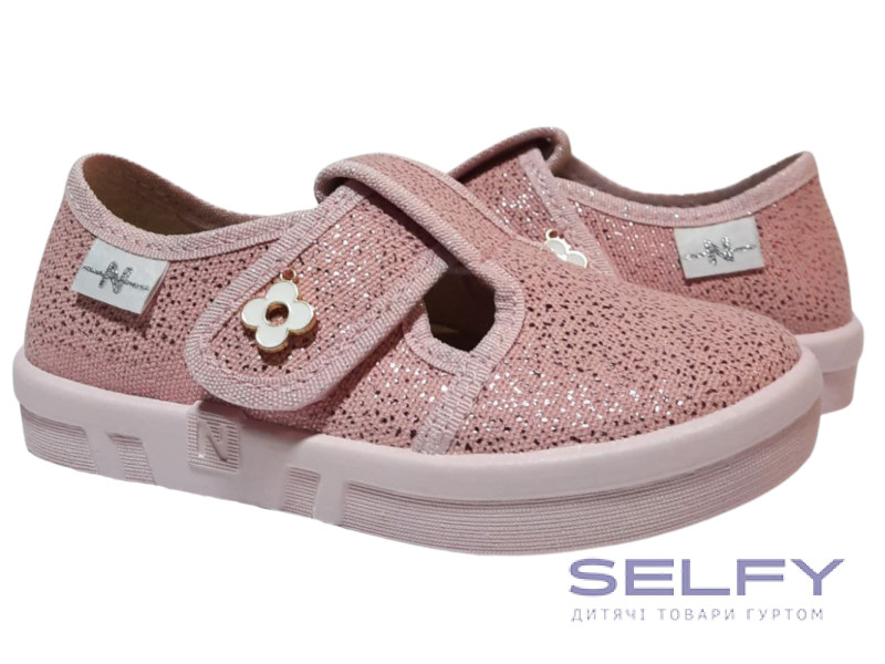 Merry 26-32 рожева, рожева підошва, брошка квітка, Фото 1