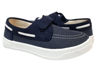 Топсайдер 30-35 синий, белая подошва