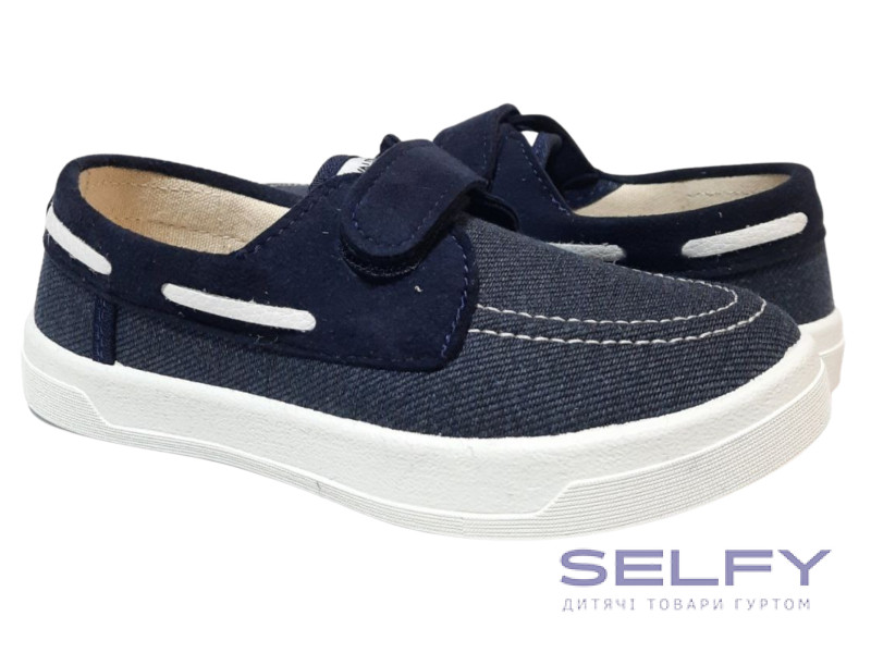 Топсайдер 30-35 синий, белая подошва, Фото 1