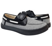 Топсайдер 30-35 чорно-сірий, чорна підошва