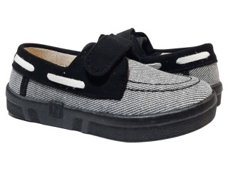 Топсайдер 26-32 черно-серый, черная подошва