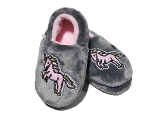 Тапочки Memory Waldi Home 24-33 серые, единорог по-размерно