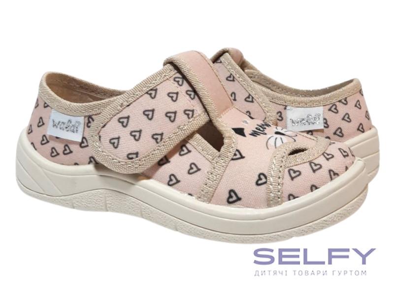 Милая 24-30 бежевая, бежевая подошва, котик, Фото 1