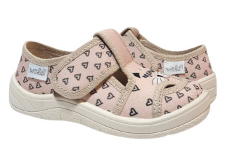 Милая 24-30 бежевая, бежевая подошва, котик