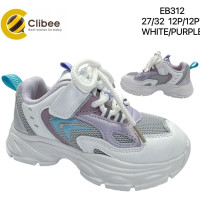 Кросівки дитячі Clibee EB312 white-purple 27-32