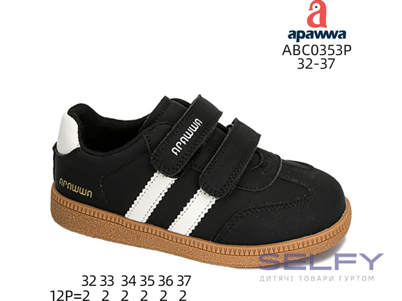 Кроссовки детские Apawwa ABC0353P black 32-37, Фото 1