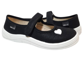 Алина 30-35 черная, белое сердце