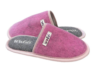 Тапочки Memory Waldi Home 28-37 розовые, натуральная шерсть