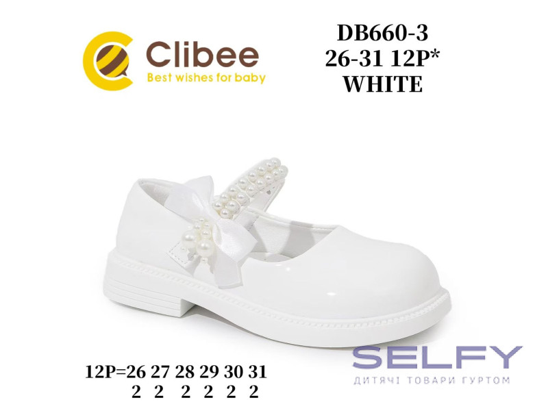 Туфлі Clibee DB660-3 white 26-31, Фото 1