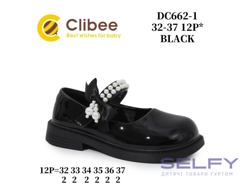Туфлі Clibee DC662-1 black 32-37, Фото 1