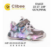 Кросівки дитячі Clibee EA653 gun-pink LED 22-27