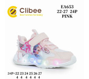 Кросівки дитячі Clibee EA653 pink LED 22-27