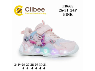 Кросівки дитячі Clibee EB665 pink LED 26-31