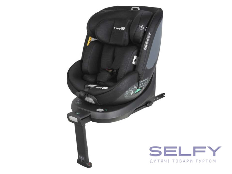 Автокрісло FreeON LOTUS поворотність 360°  i-size 40-125 см, чорний, Фото 3