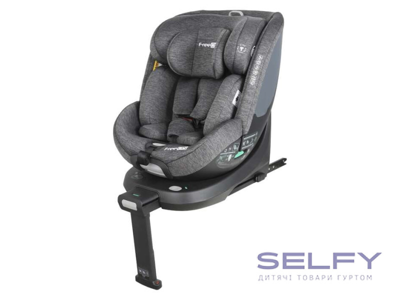 Автокресло FreeON LOTUS поворотность 360° i-size 40-125 см серый, Фото 3