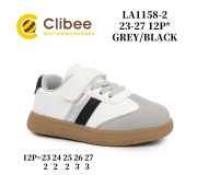 Кроссовки детские Clibee LA1158-2 grey-black 23-27