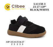 Кроссовки детские Clibee LA1158-3 black-white 23-27